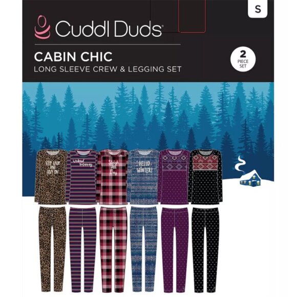 Cuddl Duds Womens Red Black Plaid Soft Pajamas Loungewear 2 Pc Sets Sz M New - Picture 11 of 12
